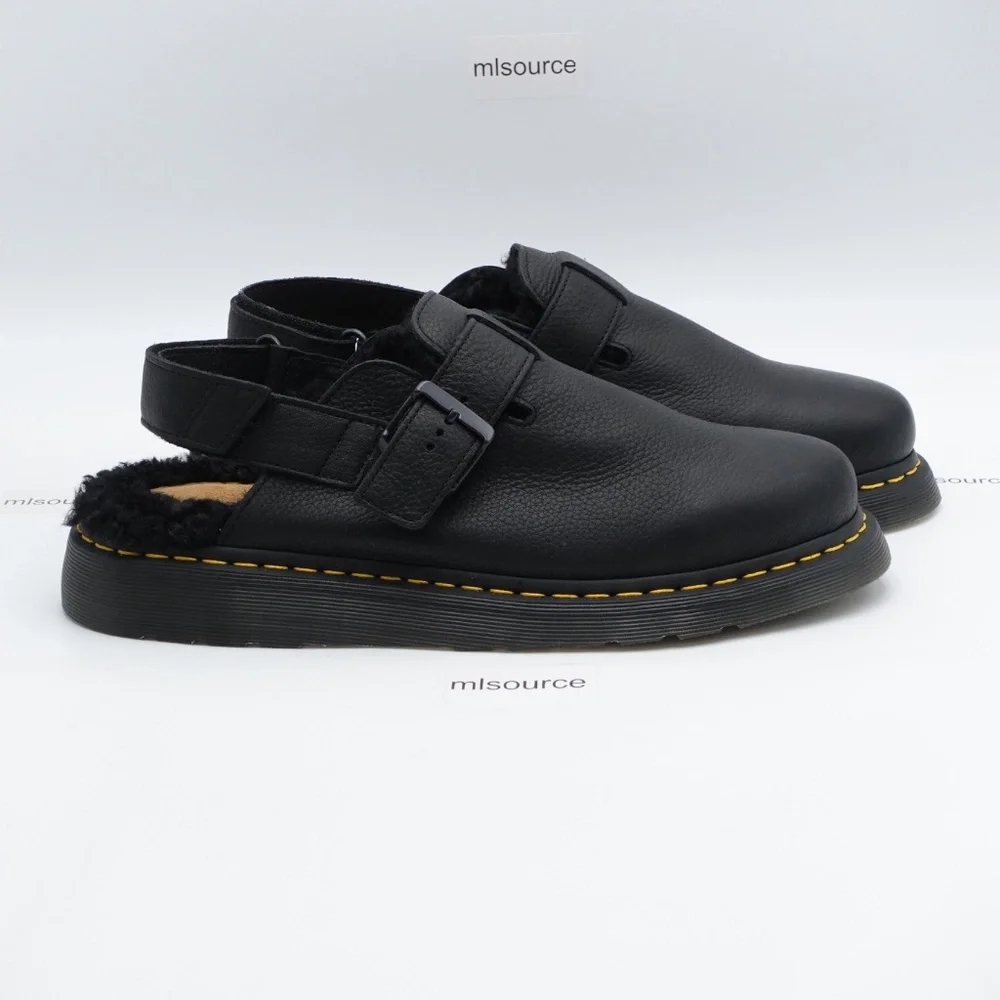 NEW Size 12 Men's Dr. Martens Jorge II Faux Fur Lined Slingback Mules 31885001 - Picture 3 of 6